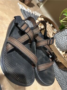 Chaco Men's Brown and Black Strappy Sandals